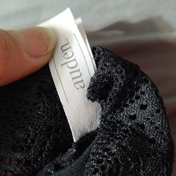 Auden black lace, lightly lined racer back bralette. Size M. - Picture 3 of 4